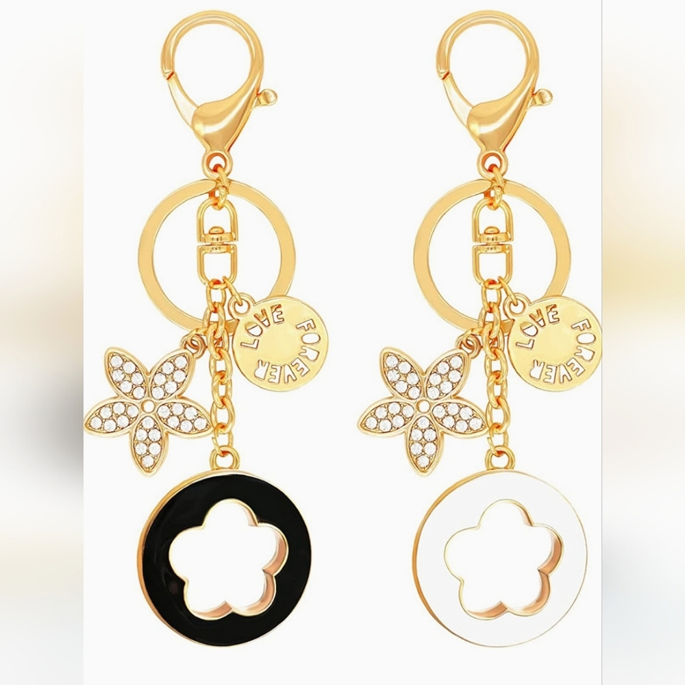 2pcs Bag Charms Monogram Flower Inspired